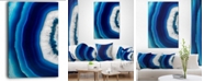 Design Art Designart Blue Agate Crystal Abstract Canvas Art Print - 30" X 40"